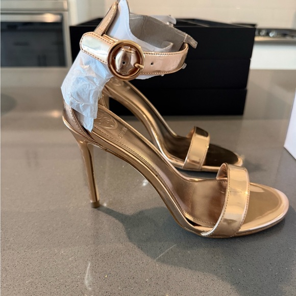 Guess Elegant Gold High Heel Sandals - Picture 1 of 8